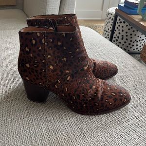 Madewell - The Rosie Ankle Women’s Boots - leopard calf hair-excellent condition